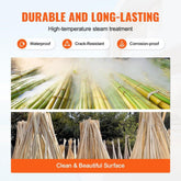 Natural Bamboo Slat Screening Privacy Bamboo Slat Fence 3 ft H x 19.6 ft L